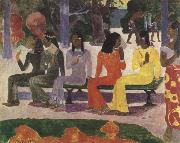 Paul Gauguin ta matete(we shall not go to the market today oil painting on canvas